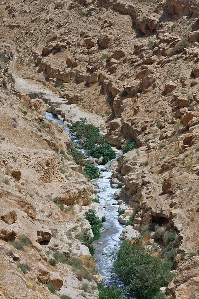 Ένα Κοντινό Πλάνο Ενός Ποταμού Στο Βουνό — Φωτογραφία Αρχείου