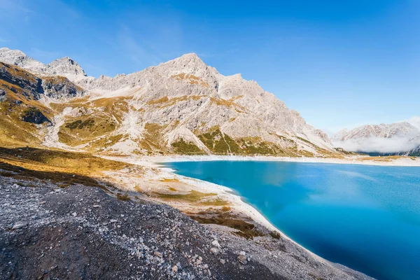 Beautiful View Lake Lunersee Vorarlberg Austria — Stock Photo, Image