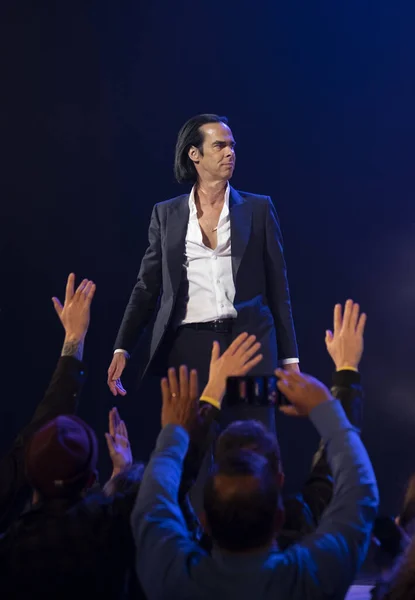 Cântăreț Nick Cave Warren Ellis Trăiesc Teatrul Paramount Din Oakland — Fotografie, imagine de stoc