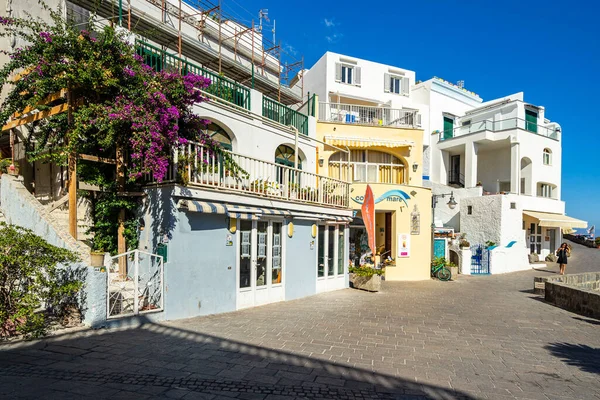 Una Strada Pedonale Nell Incantevole Villaggio Santangelo Sull Isola Ischia — Foto Stock