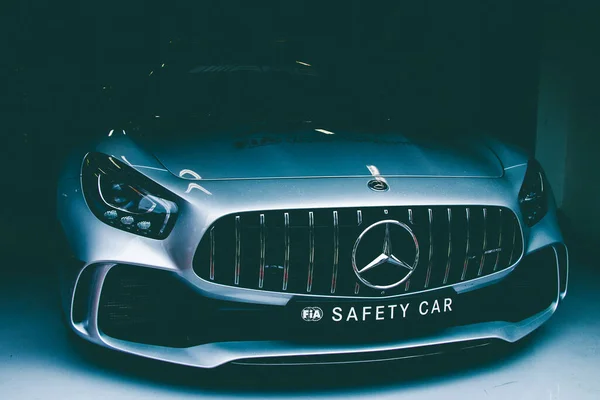Front Shot Mercedes Benz Amg Gtr Pronto Gara Formula 2018 — Foto Stock