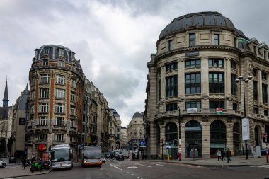 Brüksel 'in merkezindeki güzel antika binalar, Belçika, Avrupa