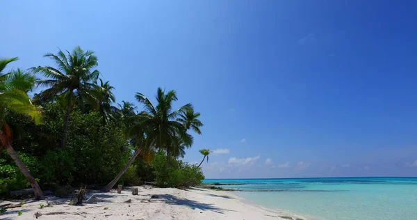 Uma Vista Panorâmica Uma Ilha Coberta Vegetação Contra Mar Azul — Fotografia de Stock