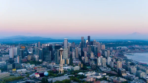 2021 Ağustos Unda Washington Seattle Şehir Merkezinin Panoramik Görüntüsü — Stok fotoğraf