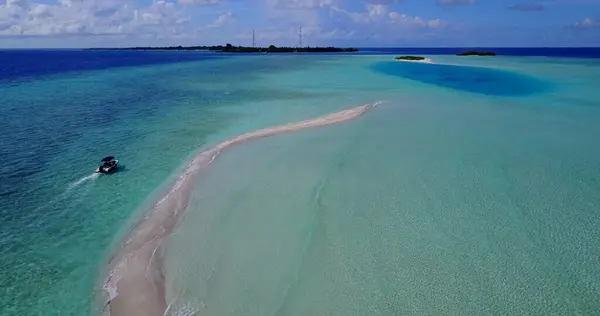 马尔代夫美丽海滩景观的鸟瞰 — 图库照片
