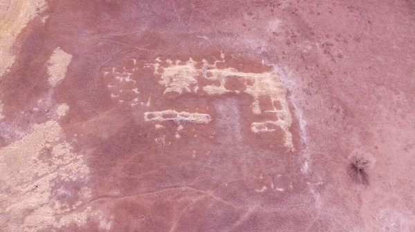 アリゾナ州ホースシューダム先住民遺跡のコヤッシュ湖周辺の空中写真 — ストック写真
