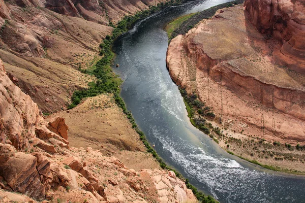 Luftaufnahme Der Horseshoe Bend Glen Canyon Page Arizona Vereinigte Staaten — Stockfoto