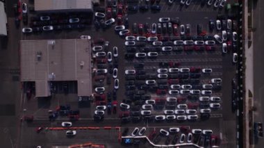 Kaliforniya 'daki Tesla Electric Car Factory' nin hava görüntüsü.