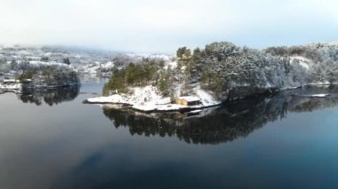 Kjaeragbolten, Gardanger, Fiyords, Norveç 'in hava görüntüsü