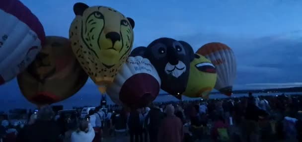 Horkovzdušné Balónky Swansea Air Show — Stock video