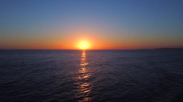 Spokojna Scena Złotego Zachodu Słońca Plaży Falesia Albufeira Algarve Południowa — Wideo stockowe