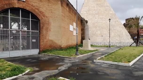 ローマ ラツィオ イタリアの中心部にあるセチアのピラミッドの映像 — ストック動画