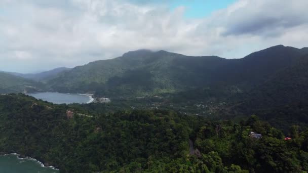 Dron Przelatujący Nad Różnymi Częściami Maracas Beach Trinidad — Wideo stockowe