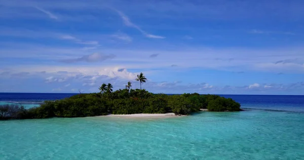 Uma Vista Aérea Uma Bela Ilha Nas Maldivas Tailândia — Fotografia de Stock