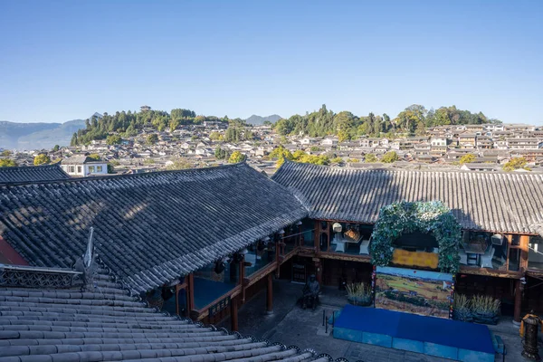 Vacker Utsikt Över Den Gamla Staden Lijiang Yunnan Kina — Stockfoto