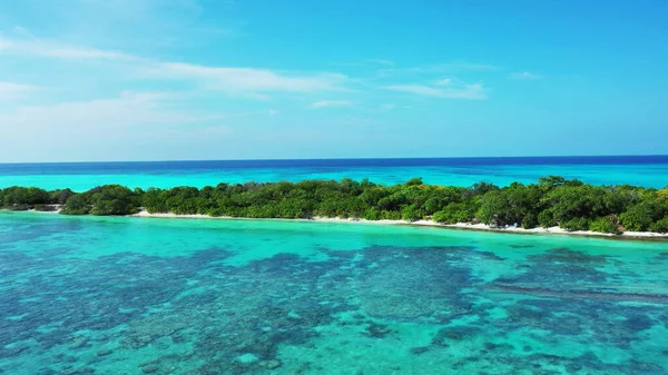 Una Vista Panoramica Delle Bellissime Maldive Nel Tranquillo Oceano Indiano — Foto Stock