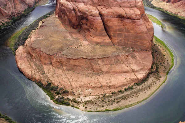 Luftaufnahme Der Horseshoe Bend Glen Canyon Page Arizona Vereinigte Staaten — Stockfoto