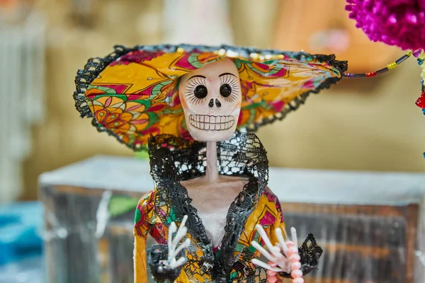 Craft Second November Day Dead Catrina Made Paper — Stock Photo, Image