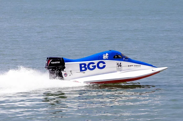 Blue White Powerboat Powerboat Competition Bang Saray Thailand — Stock Photo, Image