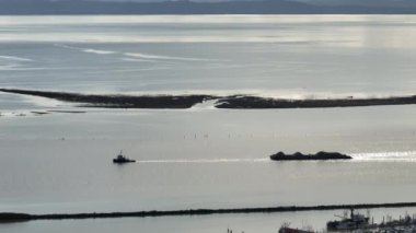 White Rock, British Columbia, Kanada 'daki bir plajın güzel bir görüntüsü