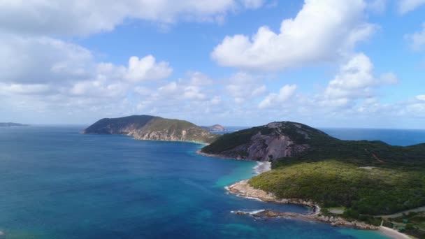 Panning Drönare Skott Skallig Chef Albany Western Australia — Stockvideo