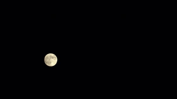 Uma Vista Lua Céu Noturno — Vídeo de Stock
