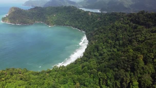 Drone Voando Sobre Várias Partes Praia Maracas Trinidad — Vídeo de Stock