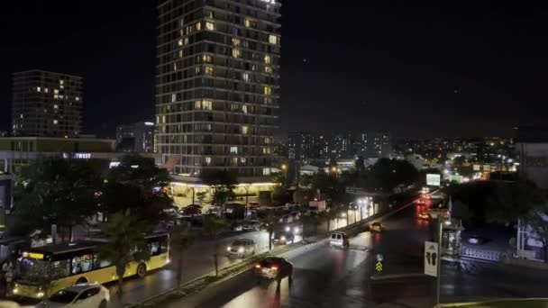 Stanbul Türkiye Star City Yenibosna Nın Yanındaki Binalar Hareketli Araçlarla — Stok video