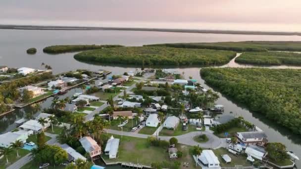 Aerial Footage Fort Myers Harbor — Stock Video