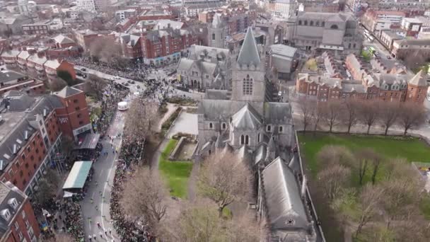Pohled Město Dublinu Irsko — Stock video