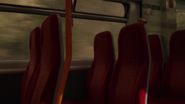 Vue Intérieur Train Londonien Vide Mouvement — Video
