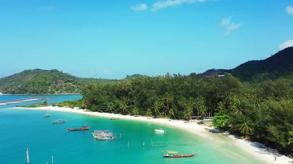 Eine Drohne Aus Der Luft Schoss Einen Paradiesischen Strand Mit — Stockfoto