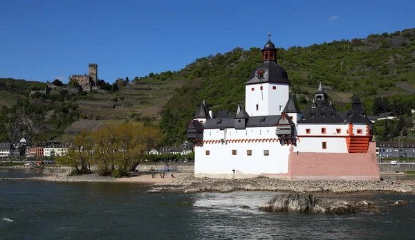 Una Hermosa Vista Del Castillo Pfalzgrafenstein Kaub Alemania —  Fotos de Stock