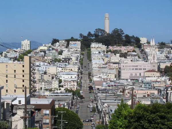 Krásný Výhled Obytné Budovy San Franciscu Kalifornie Usa — Stock fotografie