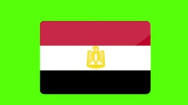 Yeşil ekranda Mısır 'ın ulusal bayrağı belirdi