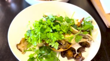 Salataların yakın plan görüntüsü