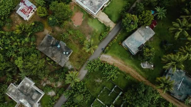 Uma Vista Aérea Uma Pequena Aldeia Samana Limon República Dominicana — Vídeo de Stock