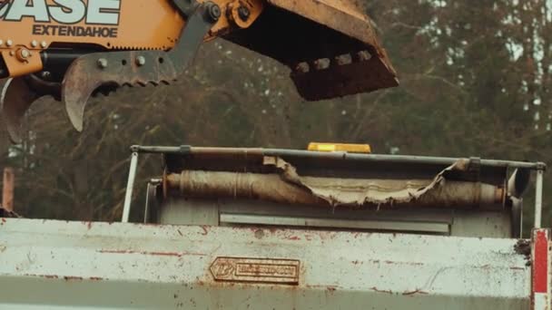 Construcción Excavación Adición Una Nueva Línea Agua Para Nuevo Hogar — Vídeos de Stock