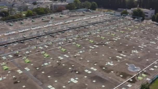 Uma Foto Drone Sistema Purificação Esgoto Centro Restauração Qualidade Água — Vídeo de Stock