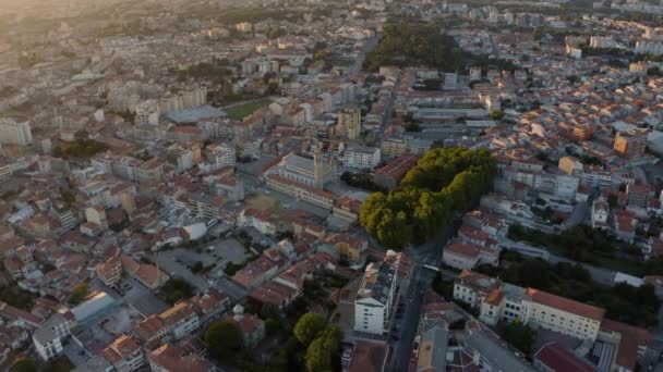 Vista Aérea Praça Marques Pombal Porto Portugal — Vídeo de Stock