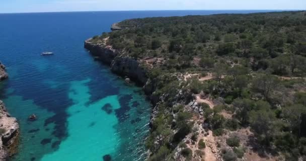 Повітряний Постріл Моря Пальма Майорка Іспанія — стокове відео