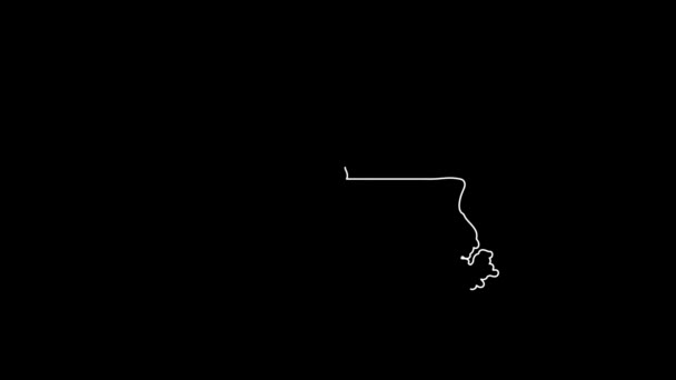 Детальная Карта Луизиана Louisiana Соединенные Штаты Америки Сша Сша Текущая — стоковое видео