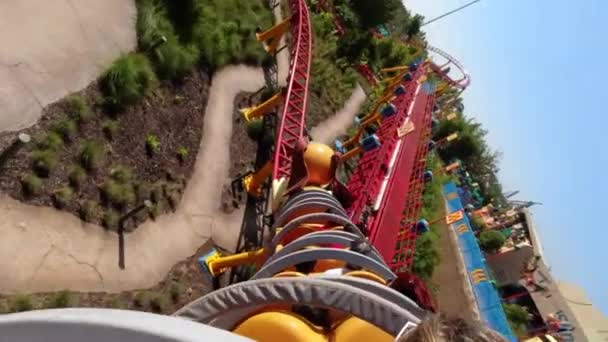 Ένα Βίντεο Από Slinky Dog Toy Story Rollercoaster Στο Walt — Αρχείο Βίντεο