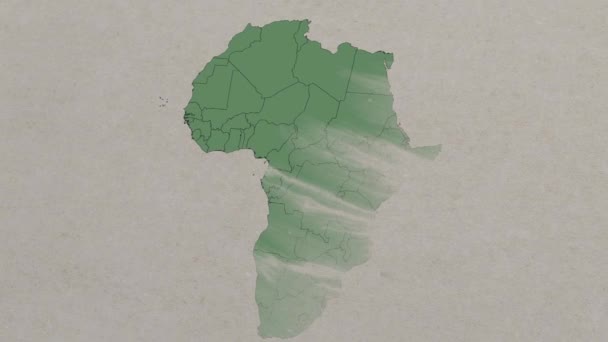 Mapa Que Muestra Eritrea Desde Arriba Acercándose Eritrea Mapa Ubicación — Vídeo de stock