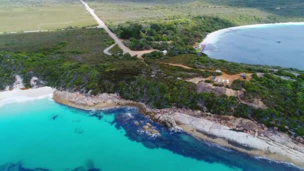 Zdjęcia Dronów Parkingu Nad Zatoką Francuską Albany Western Austra — Wideo stockowe