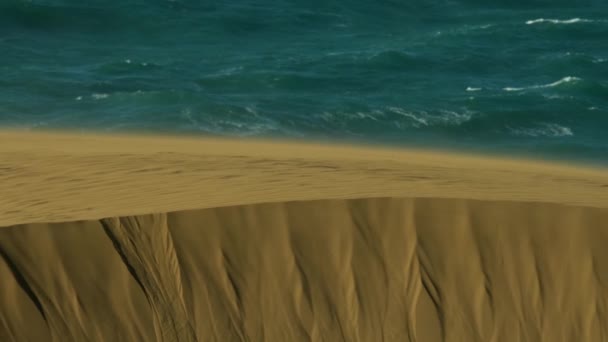 Krásné Mořské Vlny Písečné Duny Kalifornii Usa — Stock video
