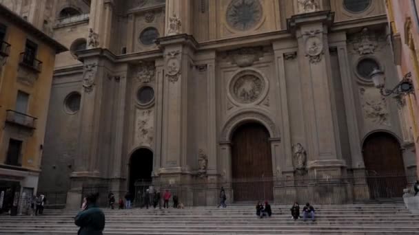 Uma Vista Catedral Granada Catedral Encarnação Cidade Granada Andaluzia Espanha — Vídeo de Stock