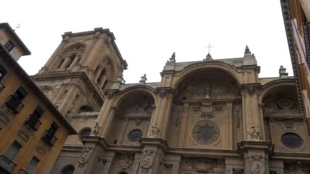 Una Vista Catedral Granada Catedral Encarnación Ciudad Granada Andalucía España — Vídeo de stock