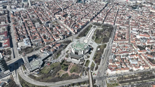 Luftaufnahme Des Nationalen Kulturpalastes Sofia Der Hauptstadt Bulgariens — Stockfoto