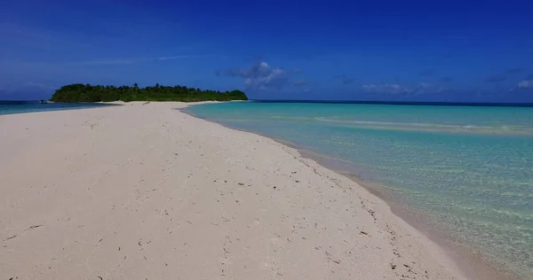 Мальдівах Можна Милуватися Краєвидом Моря Піщаним Пляжем Під Блакитним Світлим — стокове фото